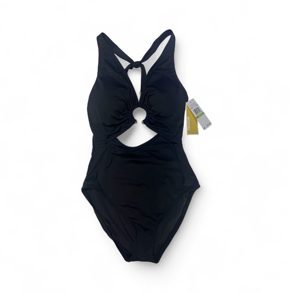 Michael Kors Black Cut-Out One-Piece Swimsuit - Picture 1 of 1